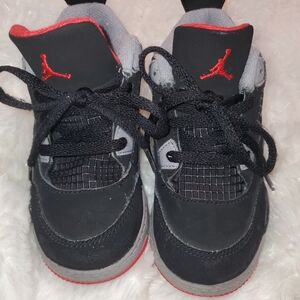 Nike Air Jordan 4 IV Retro Youth  US 9C UK 8.5 Black Red Bred 2012 308500-089